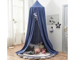 IL BAMBINI - Grote Baby Klamboe voor Babykamer - Babybedje - Blauw - Polyester