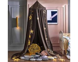 IL BAMBINI - Grote Baby klamboe voor Babykamer - Babybedje - Hemeltje -Donkerbruin