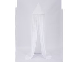 IL BAMBINI - katoenen klamboe voor babykamer - Hemeltje voor babybedje - Decoratie kinderkamer - wit