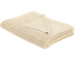 ILEN - Bedsprei - Beige - 150 x 200 cm - Katoen