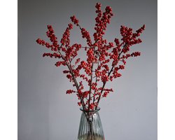 Ilex takken - Kersttakken - herfsttakken - rode bessen - 60cm