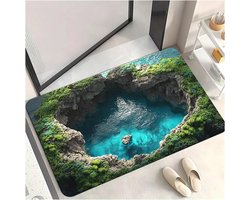 Illusie Tapijt - Deurmat - Visuele Decoratie - Realistisch Gat Effect - 40x60cm - Bruin