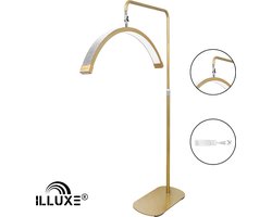 ILLUXE IL16GG - Half Moon Light - Booglamp - Beauty Lamp - Wimper Lamp - Lash Lamp - Medische Lamp - Make Up Lamp - Moonlight Lamp - Tattoo Lamp - Behandel Lamp - Nagel Lamp - Barber Lamp - Goud met glitters