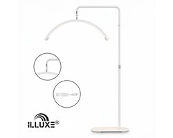 ILLUXE IL16W - Half Moon Light - Booglamp - Beauty Lamp - Wimper Lamp - Lash Lamp - Medische Lamp - Make Up Lamp - Moonlight Lamp - Tattoo Lamp - Behandel Lamp - Nagel Lamp - Barber Lamp - Wit