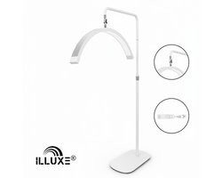 ILLUXE IL16WG - Half Moon Light - Booglamp - Beauty Lamp - Wimper Lamp - Lash Lamp - Medische Lamp - Make Up Lamp - Moonlight Lamp - Tattoo Lamp - Behandel Lamp - Nagel Lamp - Barber Lamp - Wit met glitters