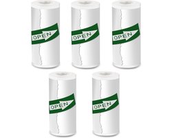 Ilona® Pocket Printer / Instant Print Kindercamera Refill Pack 5 Zelfklevende Rollen - Navulverpakking - Ilona Mini Printer