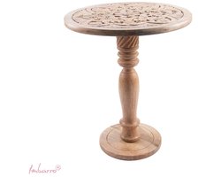 Imbarro Fashion & Home houten bijzettafel Lotta Natural 44 x 55 cm hoog