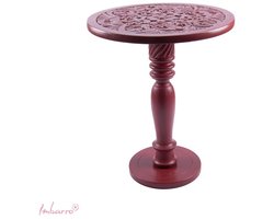 Imbarro Fashion & Home houten bijzettafel Lotta Red 44 x 55 cm hoog