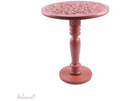 Imbarro Fashion & Home houten bijzettafel Lotta Terra 44 x 55 cm hoog