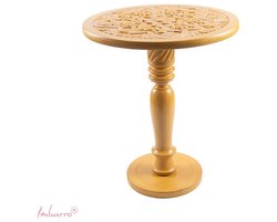 Imbarro Fashion & Home houten bijzettafel Lotta Yellow 44 x 55 cm hoog