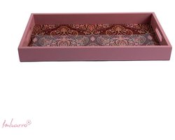 Imbarro Fashion & Home houten decoratief dienblad Yoelle Paars 50 X 25 X 5 CM