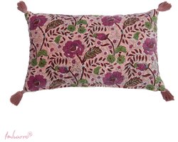 Imbarro Fashion & Home Kussen Eleana Pink 30 x 50 cm 100% Katoen Velvet
