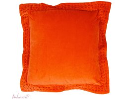 Imbarro Fashion & Home Kussen Femm Orange 60 x 60 cm 100 % katoen velvet