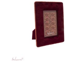 Imbarro - Fotolijst - Velvet - Burgundy - Paarsrood - Oranje - Voor foto 9 x 14 cm - Totaal 18x23cm