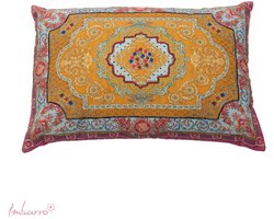 Imbarro Home & Fashion kussen rechthoek katoen met gekleurde barok print 40 x 60 cm Vidya