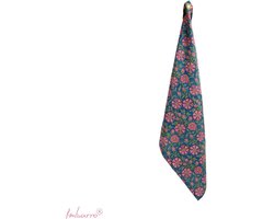 Imbarro - Keukendoek - Theedoeken - Set van 2 - Fayah - Blauw/Roze - 50 x 70 cm