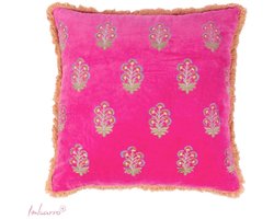 Imbarro - Kussen - Sierkussen - Bellerose - Velvet - Fuchsia Roze - 50x50cm