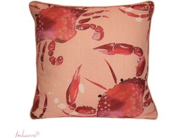 Imbarro - Kussen - Sierkussen - Binnen en Buiten - Crab - P.E.T. Gerecycled Plastic - 50x50