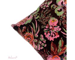 Imbarro - Kussen - Sierkussen - Evelynn - Dark Red - 100 % katoen velvet - 40x60 cm