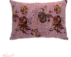 Imbarro - Kussen - Sierkussen - Evelynn - Purple - 100 % katoen velvet - 40x60 cm