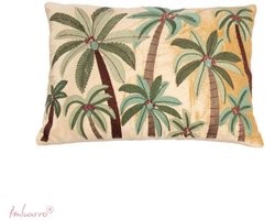 Imbarro - Kussen - Sierkussen - Katoen Velvet - Palm Paradise - 30x50cm