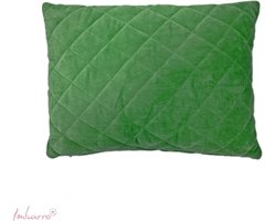 Imbarro - Kussen - Sierkussen - Zaya - Green - Groen - 100 % katoen velvet - 35x50cm