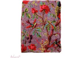 Imbarro - Plaid - Kleed - Deken - Throw - Paradise - Chinelle - Lila - 130x170cm