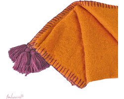 Imbarro - Plaid - Kleed - Evie - Orange - Wol, Acryl en Nylon - 130x170cm