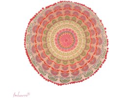 Imbarro - Sierkussen - Kussen - Meditatie kussen - Nika - Rond - Velvet - Zitkussen – Ø 40 cm - 100% Katoen