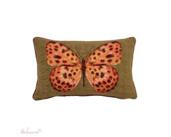 Imbarro - Sierkussen - Papillon - Jaquard - Vlinder - 30 x 50 cm - Handgeweven