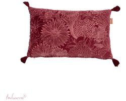 Imbarro - Sierkussen - Pure Burgundy - Velvet - 30 x 50 cm