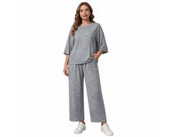 Imily Bela Dames Tweedelige Lounge Set met Wijde Broek