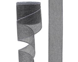 Imitatie banket lint 10 yards x 6,3 cm jute lint breed linnen lint decoratieve linten cadeaulint Kerstmis decoband huwelijksgeschenk lint voor feest DIY knutselen kunst kerstdecoratie