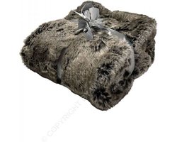 Imitatie bont plaid | Luxe woondeken | Bont-Look Plaid Luxe Coastal Wolf 130x170cm