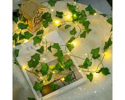 Imitatie wilgenblad lamp solar model, imitatie groene rotan lamp, koperdraad imitatie groene rotan lamp, imitatie buiten waterdichte binnenplaats balkon decoratieve lamp, 10 meter 100 lampen, stijl 1