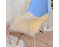 Imitatie wol pluche winter zitkussen 45 x 45 cm faux fur lang haar decoratieve kussenhoes kantoor huishoudelijke eettafel stoel kussen zitkussen rolstoel pad