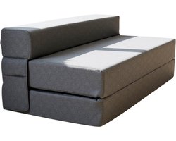 Imperatoris - 3-in-1 Slaapbank 2 Persoons - Uitklapbaar Zetelbed - Logeerbed - Slaapfunctie - Hoekbank - Bedbank met Opvouwbare Matras - Vouwbed - 140 x 200 cm - Zwart