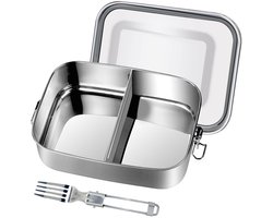 IMPERATORIS® Broodtrommel - Brooddoos - Brood Bewaardoos - Perfect voor Scholen Jongens en Meisjes - 1 Stuk - Zilver