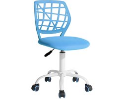 IMPERATORIS® Bureaustoel zonder Armleuningen – Draaistoel met Wielen – Linnen Bureaustoel met Lendensteun – Make-up Stoel / Fauteuil voor Slaap- en Studeerkamer