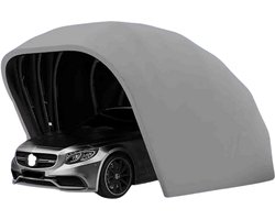 Imperatoris - Carport Oxford-Stof - Afsluitbare - Tuinhuis Overkapping - Waterdichte Paviljoen - Garagetent Carport voor Auto - UV Bescherming Opslagtenten - Garage Tent - Autotent - 18 ft - Zilver