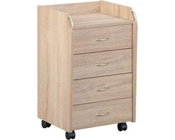 Imperatoris - Dressoirs Kasten - Ladekast - Buffetkast Industrieel - Hout - 40 x 36 x 65 cm - Sonoma Eik - Geel