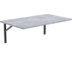 Imperatoris - Moderne salontafel - woonkamermeubel - betonlook - betonnen tafel voor de woonkamer - industrieel design - Opvouwbare wandtafel - 120x60 cm - grijs