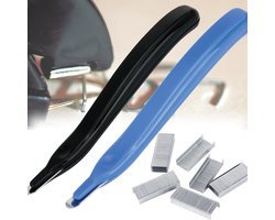 IMPERATORIS® Ontnieter - Nietenverwijderaar - Spijkertrekker - Ontnieten - Nietjes Verwijderen - Voor Meubels, Vloer, Houten Kist, Karton, Fotolijst, Tapijt - 2 Stuks - Zwart/Blauw