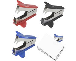 IMPERATORIS® Ontnieter - Nietenverwijderaar - Spijkertrekker - Ontnieten - Nietjes Verwijderen - Voor Meubels, Vloer, Houten Kist, Karton, Fotolijst, Tapijt - 3 Stuks - Zwart/Rood/Blauw