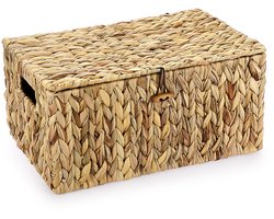 IMPERATORIS® Opbergmandjes Kunststof - Bureau Organizer Manden - Voor Lades en Kasten - Gevlochten Design - Stapelbaar - Set van 1 - bruin