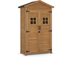 Imperatoris - Tuinkast met 2 Verplaatsbare Planken - Tuinkast Hout - Tuinkasten voor Vuiten - Tuinkasten - Tuinberging Hout - Tuin Kast - Houten Opbergkast - Tuin Berging - Naturel - 57 × 109 × 180 cm