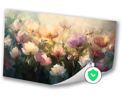 Impressionistische bloemen in zonlicht - Bloemen wanddecoratie - Muurdecoratie natuur - Impressionisme - Vintage posters - Decoratie kamer - poster 70x50 cm