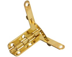 IMstore - Mini Scharnieren - Decoratieve Houten Kist - 20 Stuks - Goud - Versteviging - Voor Juwelen en Geschenken - 90 Graden