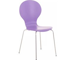 In And OutdoorMatch Bezoekersstoel Katarina - Stoel paars - Met rugleuning - Vergaderstoel - Zithoogte 45cm