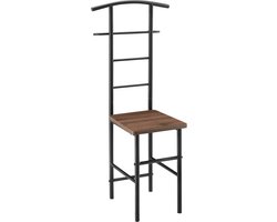 In And OutdoorMatch Dressboy Lenna - Kledingrek Stoel - 107x45x45 cm - Walnootkleurig - Modern Design